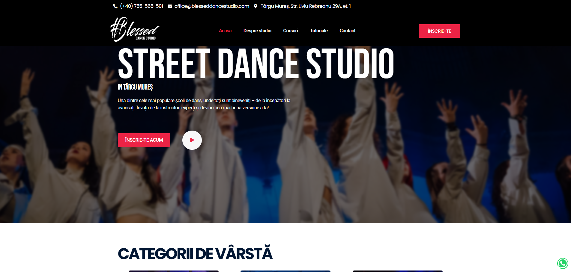 Blessed Dance Studio Website Image
