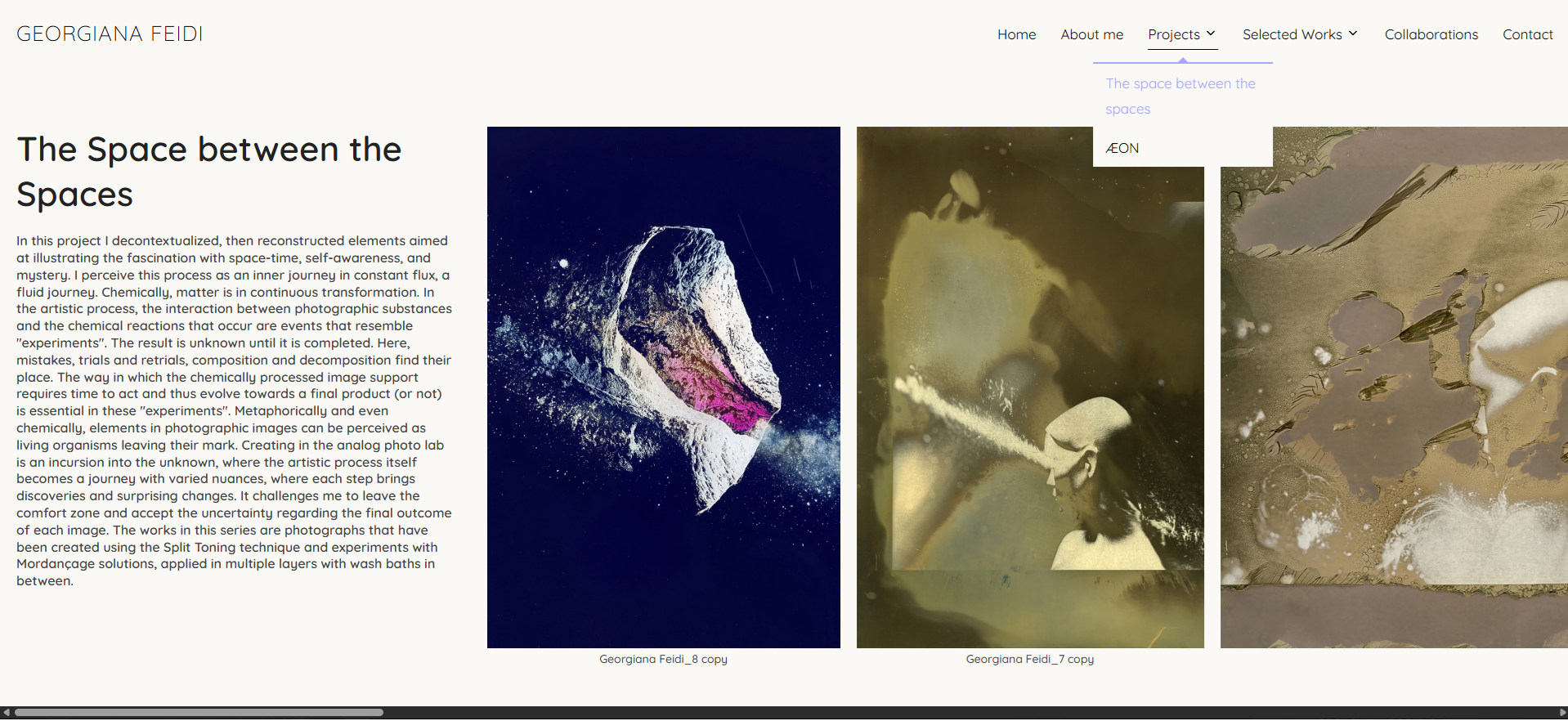 Georgiana Feidi Artist Website